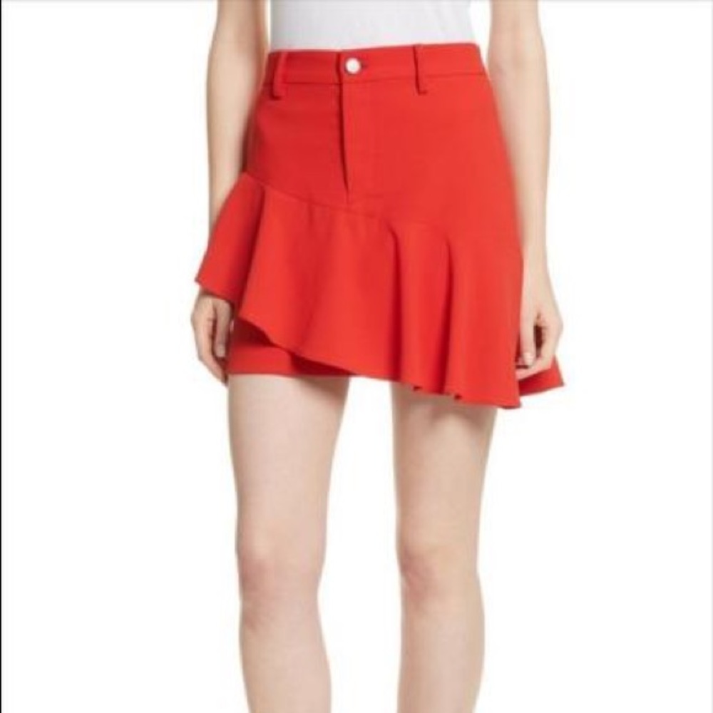 Alice + Olivia Red Ruffle Skirt!